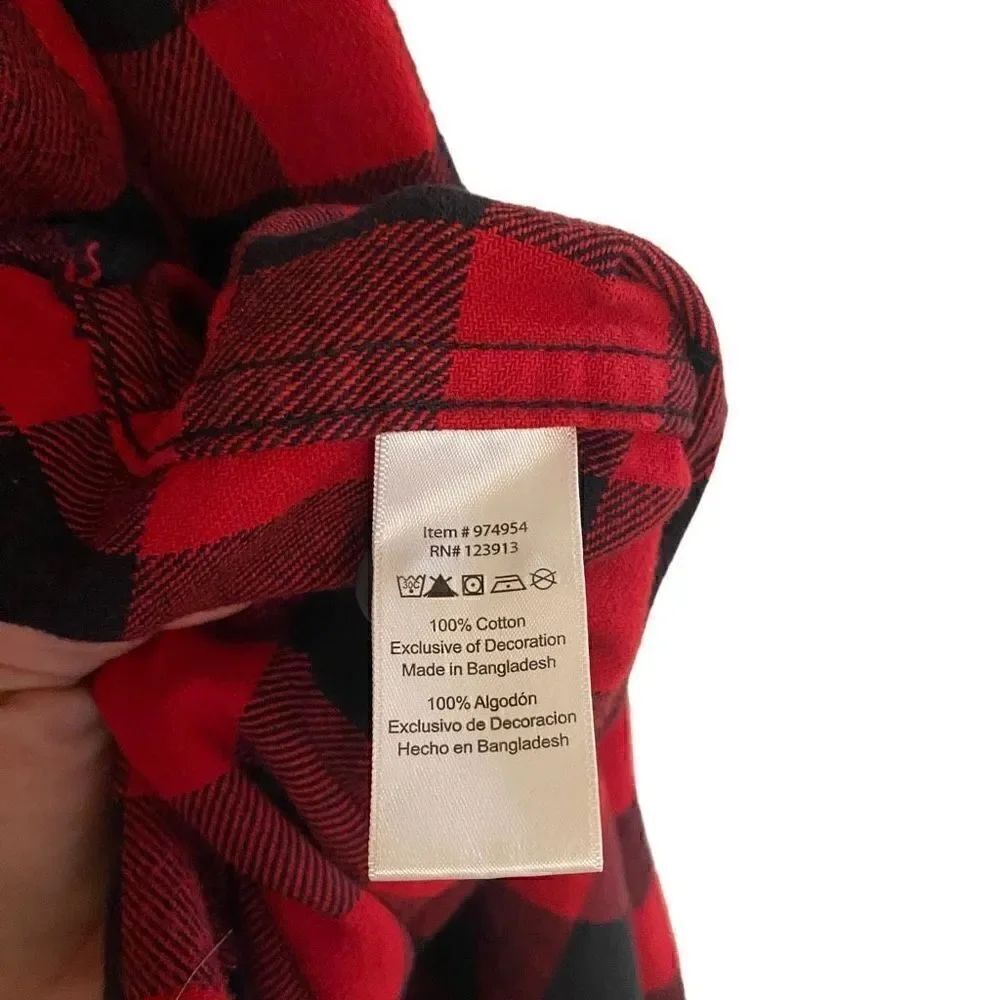 Jachs long sleeve flannel plaid red XLT men’s shirt thick - Picture 7 of 8